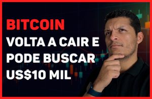 Análise Bitcoin; BTC volta a cair e pode buscar os US$10.000