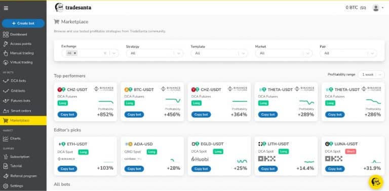 Plataforma TradeSanta