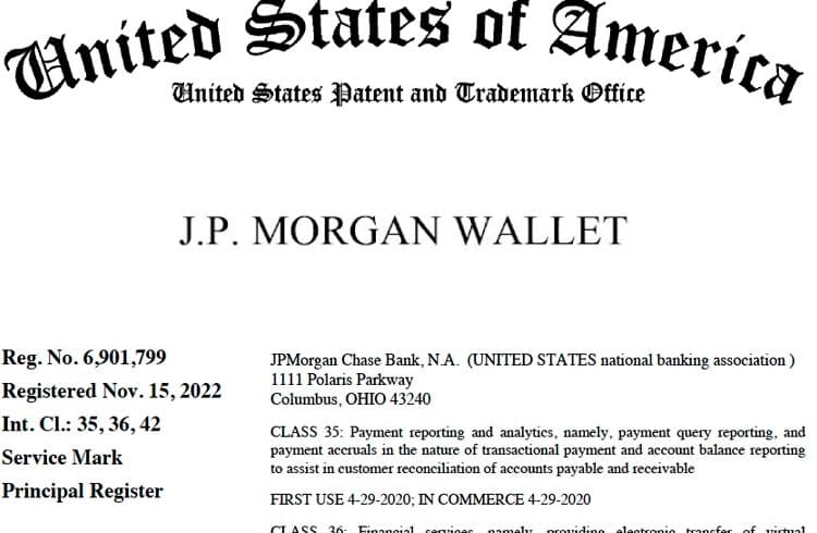 Banco JPMorgan anuncia sua própria carteira de criptomoedas