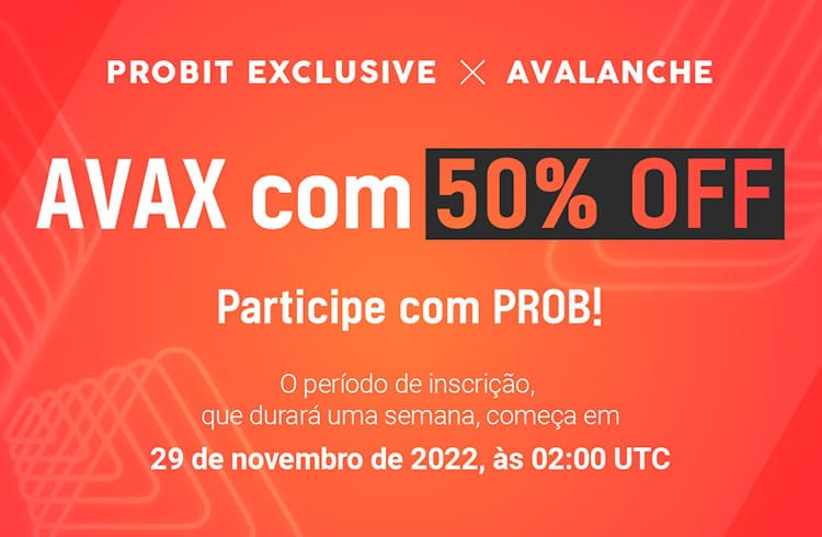ProBit Global lança AVAX com 50% OFF