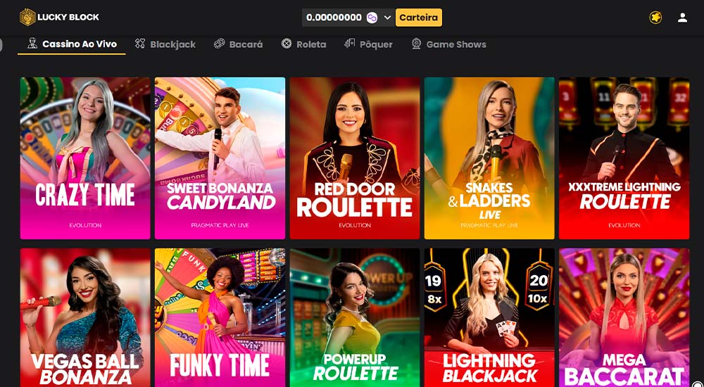 Live Casino do Lucky Block