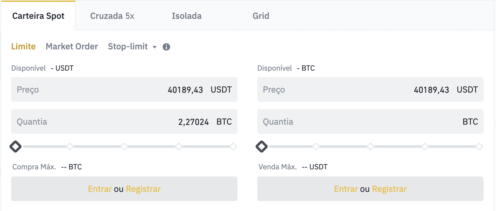 Onde colocar as ordens de compra e venda