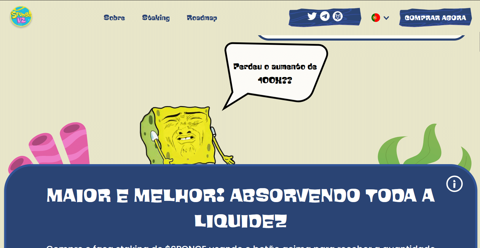 Imagem da página do projeto Sponge V2