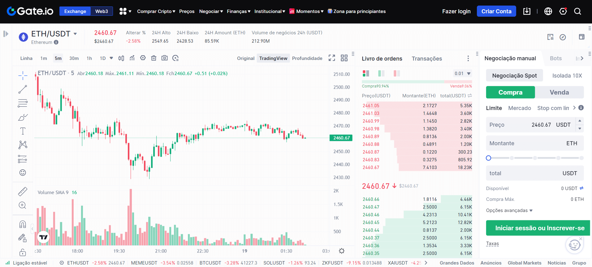 Corretora de criptomoedas gate.io