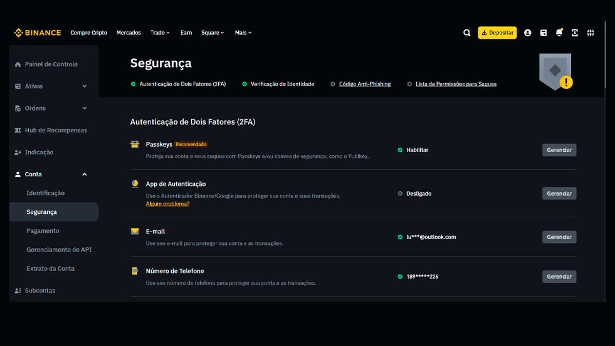 Os mecanismos de proteção da Binance garantem ainda mais proteção para a realização de pagamentos e tradings na plataforma