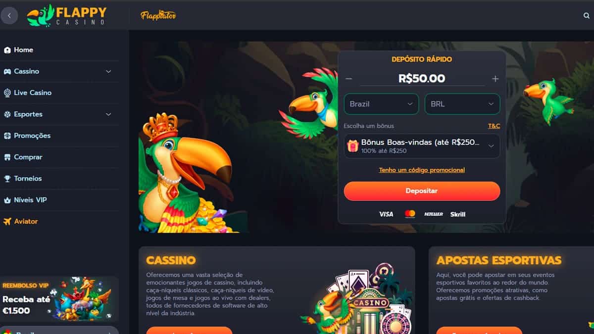 Com uma interface personalizada, o Flappy Casino traz uma nova ideia de jogos online para o Brasil.