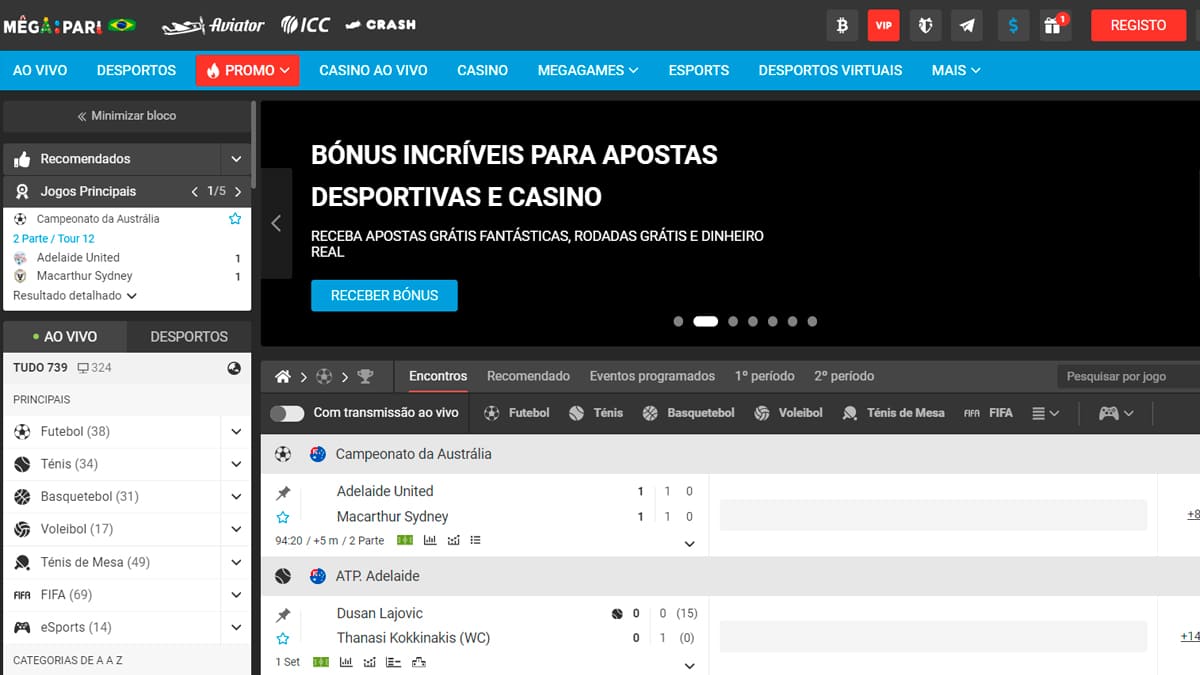 A Megapari oferece bônus e condições exclusivas para os jogadores brasileiros.