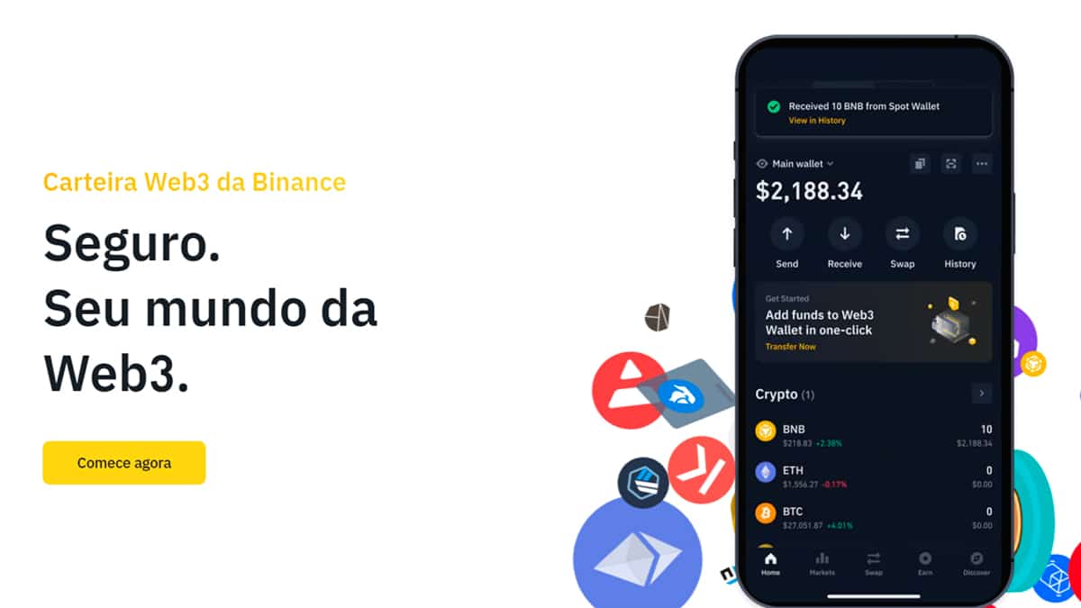 Prática, simples e segura, a Binanca Web3 Wallet é uma boa escolha para quem busca dinâmica de mercado