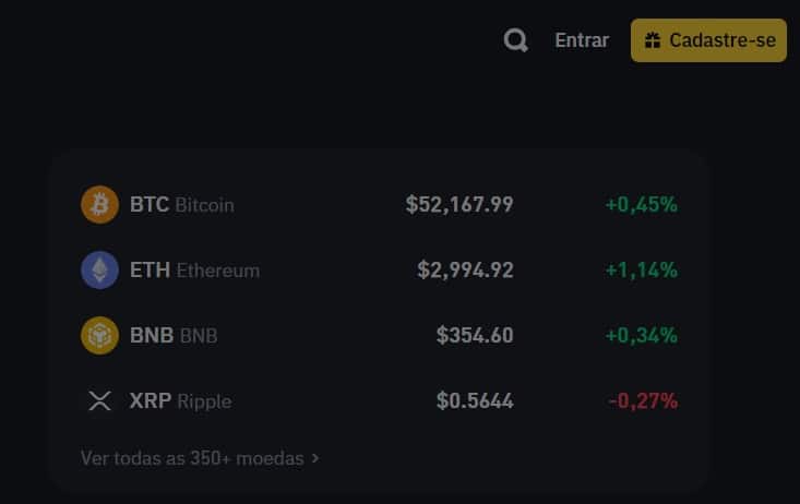 Cadastro na Binance