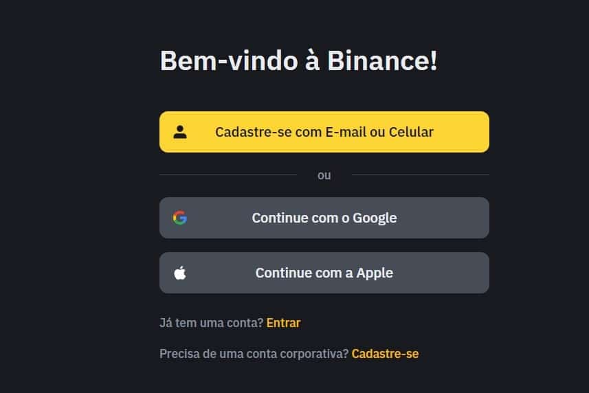 Como cadastrar em uma corretora de criptomoedas