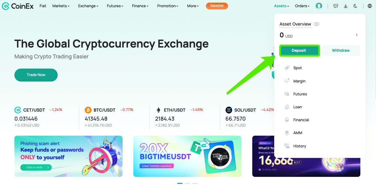 depositar fundos em corretora de criptomoedas