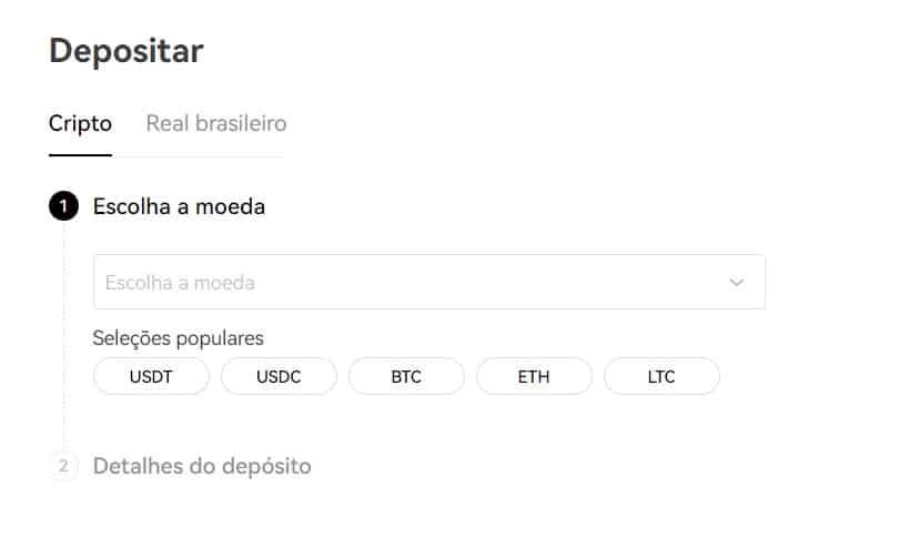 Seção de deposito Solana