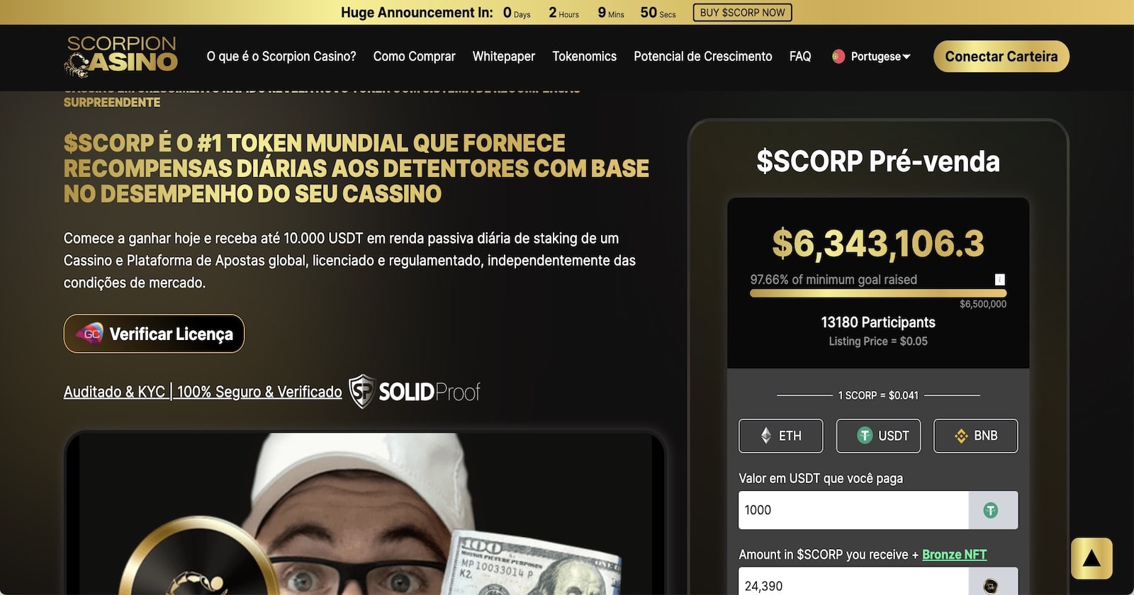 Scorpion Casino (SCORP) será listado na Lbank