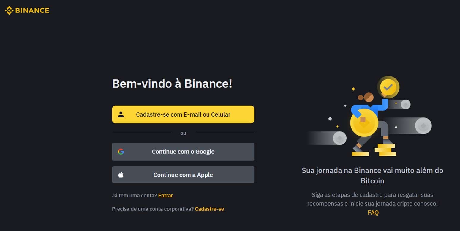 Cadastro para comprar XRP