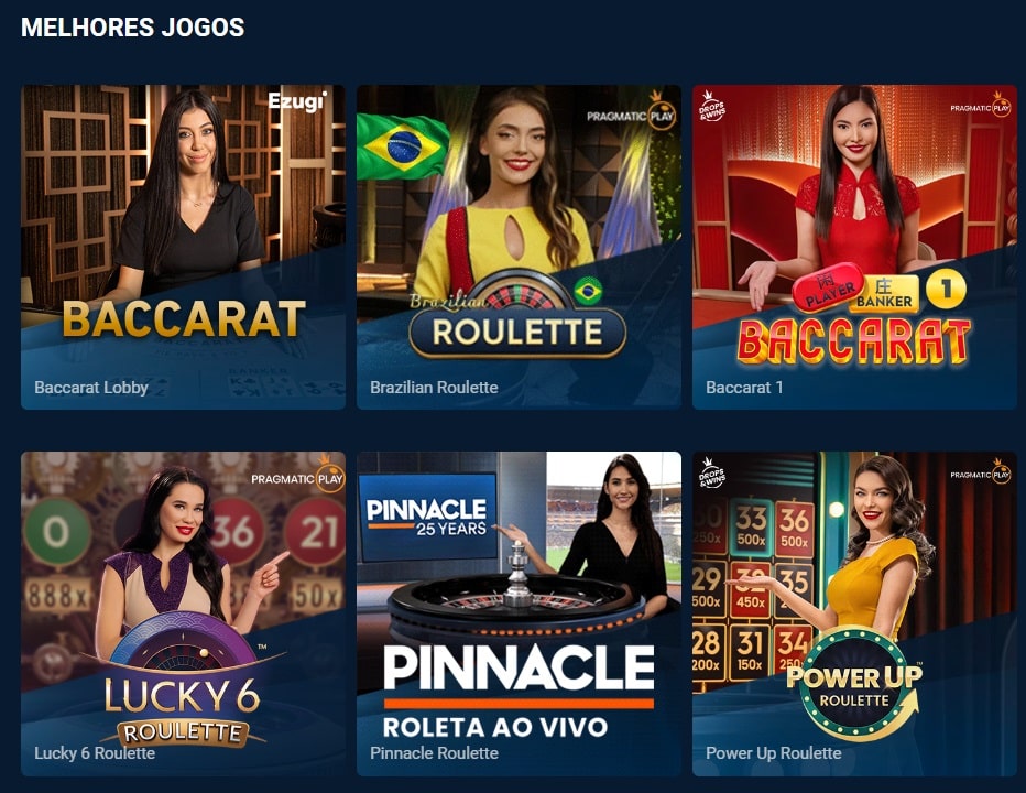 Aba da Pinnacle cassino ao vivo