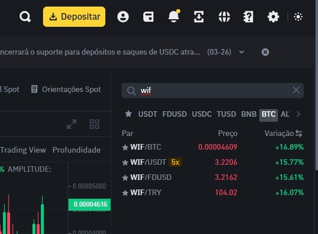 Comprar Dogwifhat no spot market