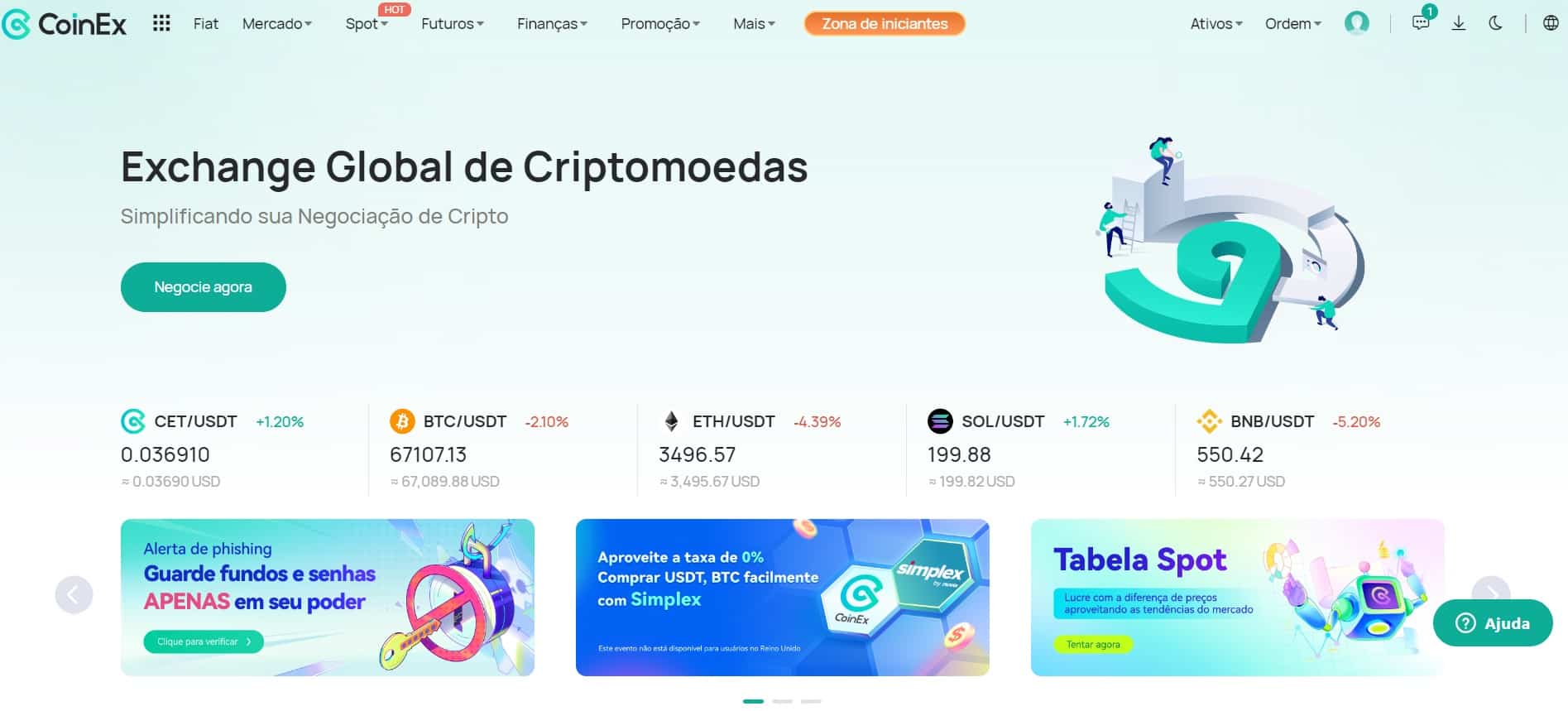 Corretora de criptomoedas CoinEx