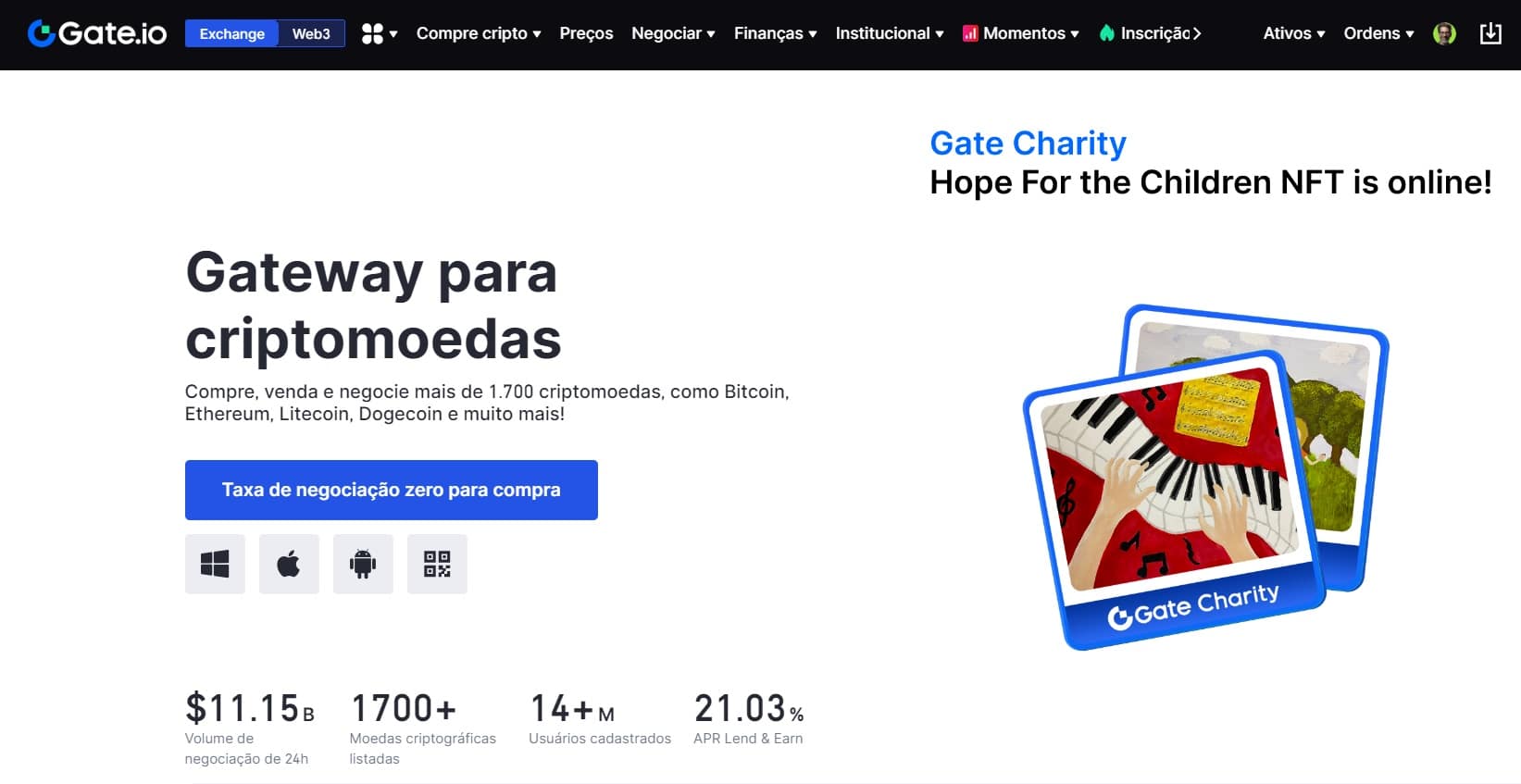 Gate.io exchange para Solana