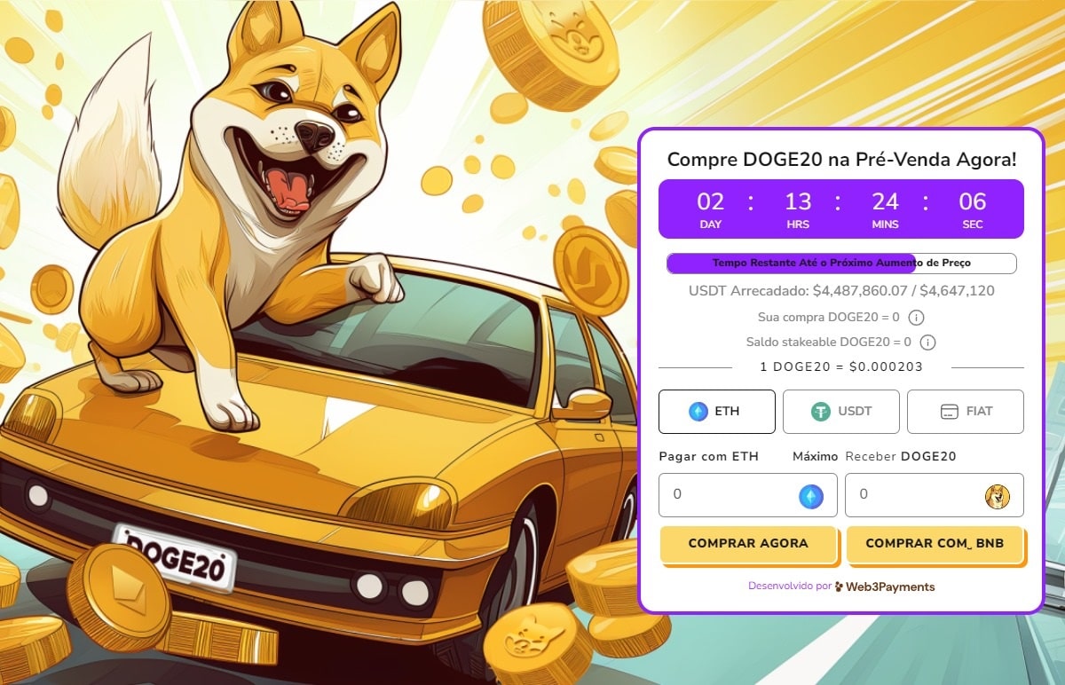 Comprar Dogecoin20 na pré-venda