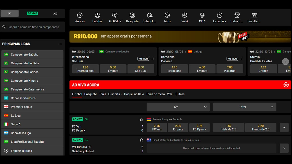 O sportsbook online da KTO contempla iniciantes e high rollers