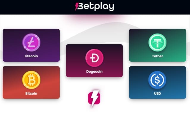 Depósito e saque com criptomoedas na Betplay