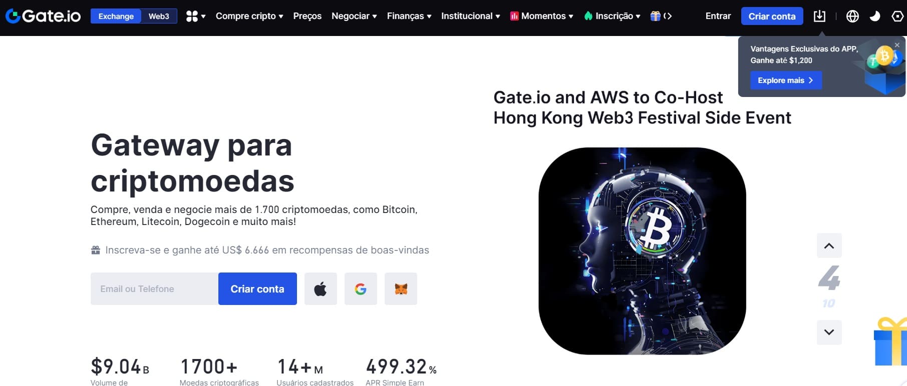 Corretora Gate.io