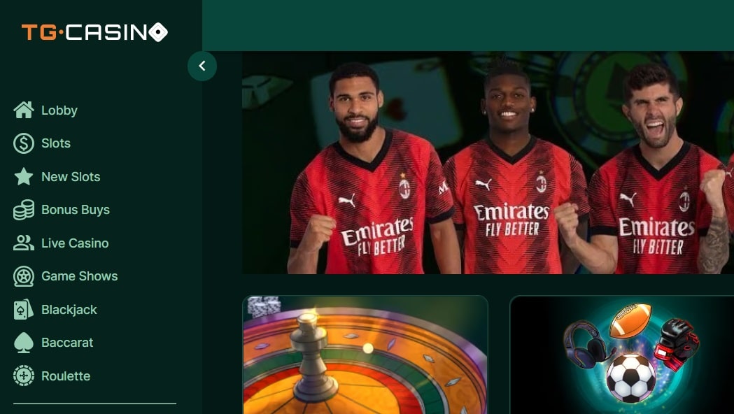 TG Casino, um dos sites de apostas com Solana