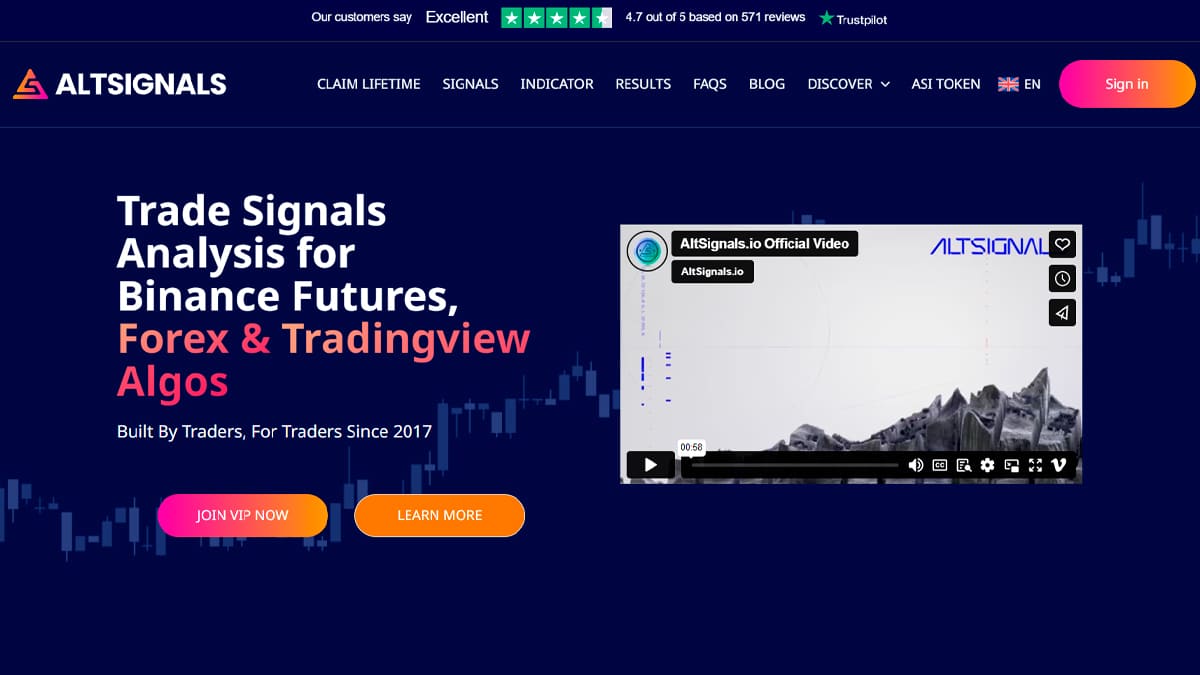 O AltSignals combina sofisticação com praticidade em uma plataforma repleta de boas possibilidades