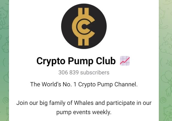 Crypto Pump Club plataforma de sinais de criptomoedas