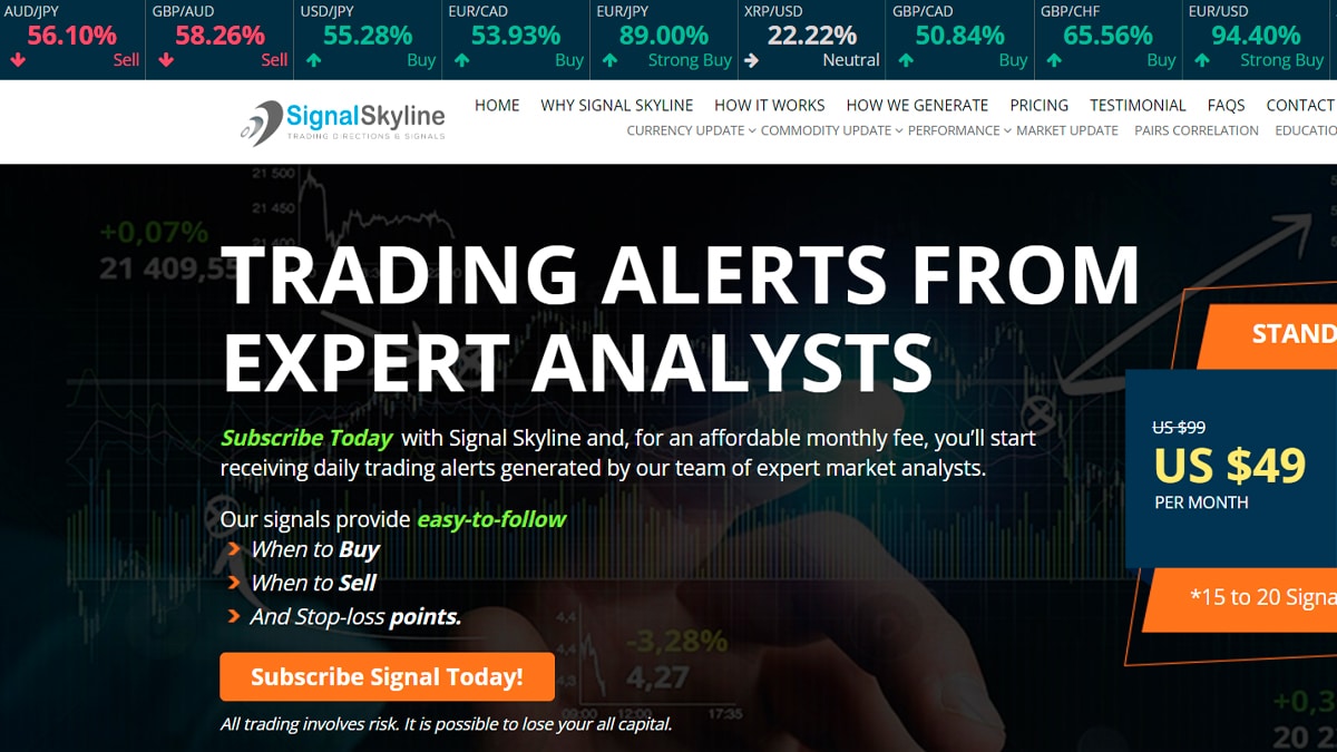 Cada vez mais bem avaliado no mercado internacional, o Signal Skyline oferece guias completos e vantagens exclusivas para os traders