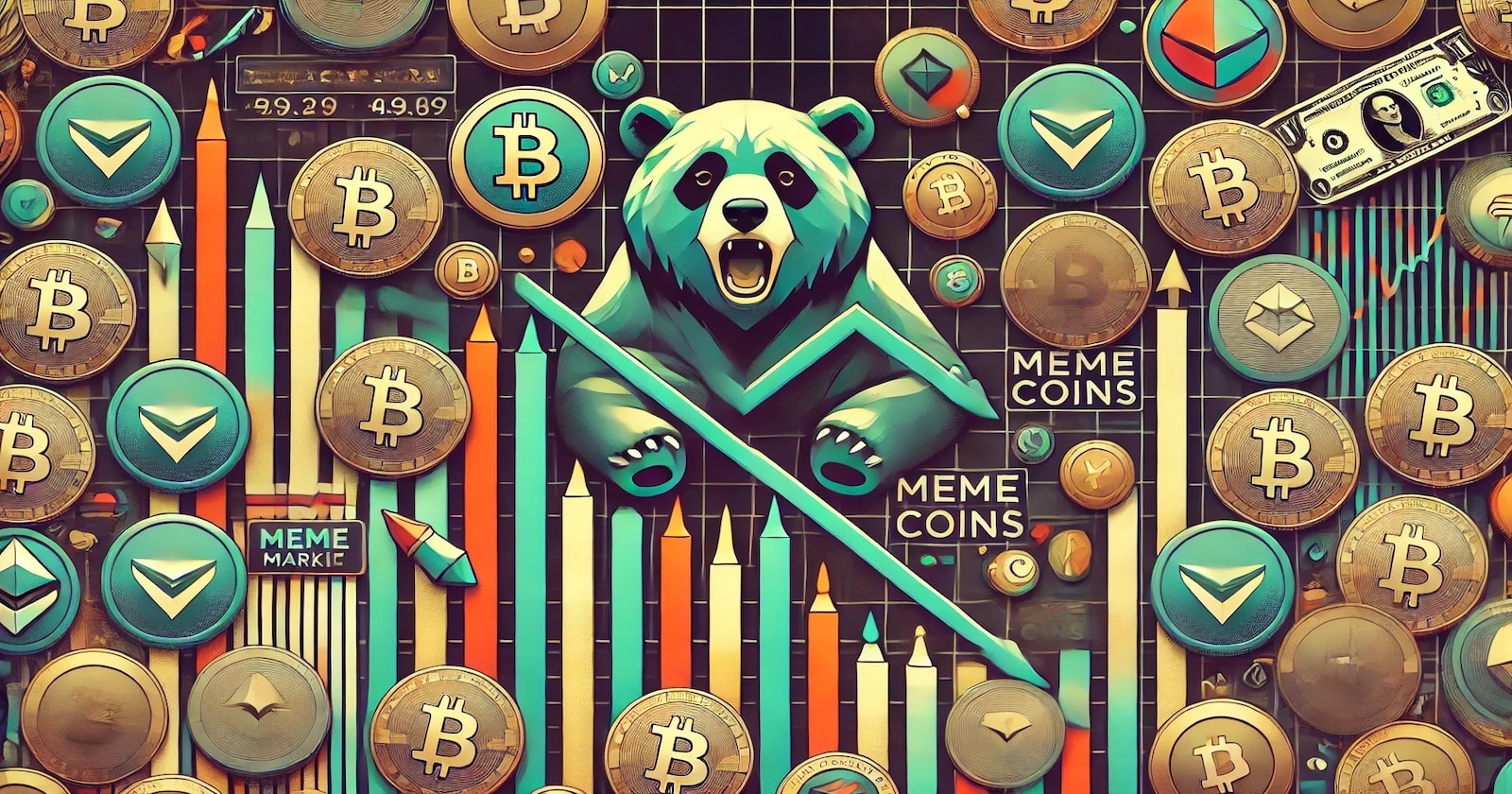 Mercado em baixa - Memecoins podem inverter a retração e um novo token se destaca nesse cenário