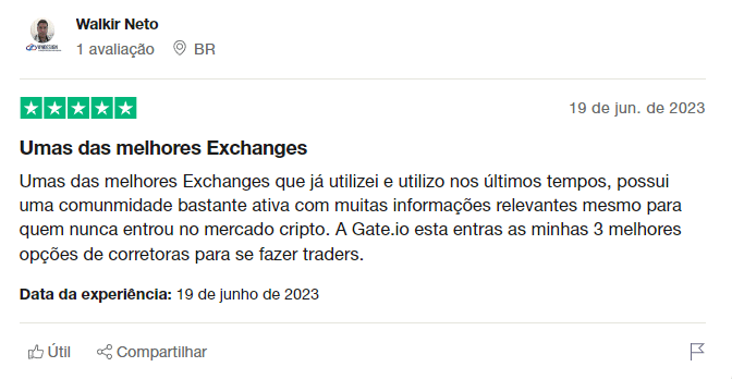 Avaliação da Gate.io