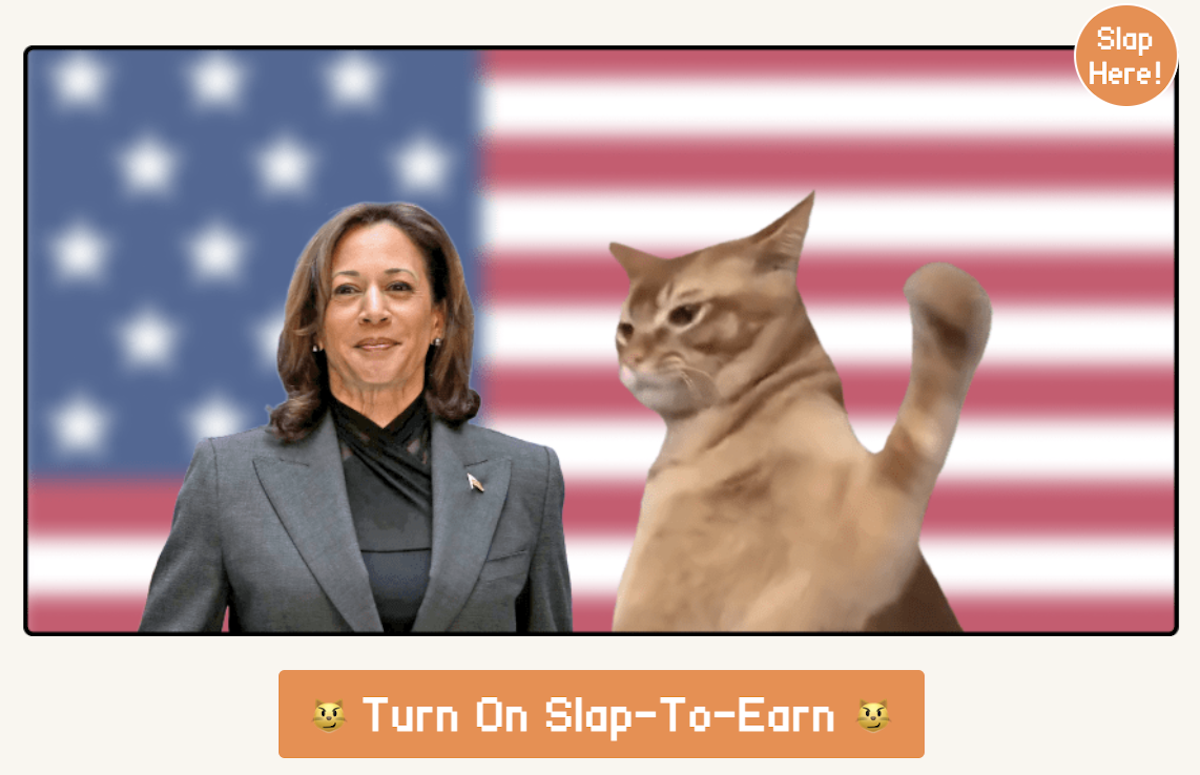 catslap e kamala harris no game SLAP