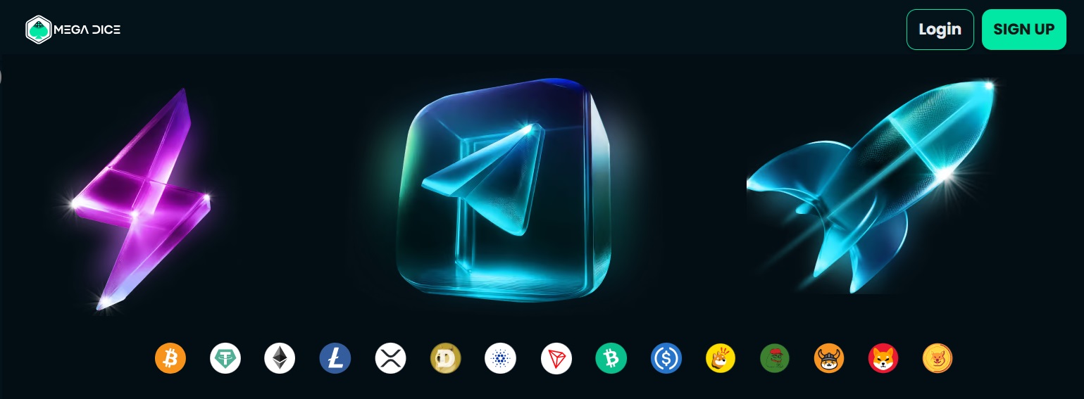 Mega dice app de cassino cripto