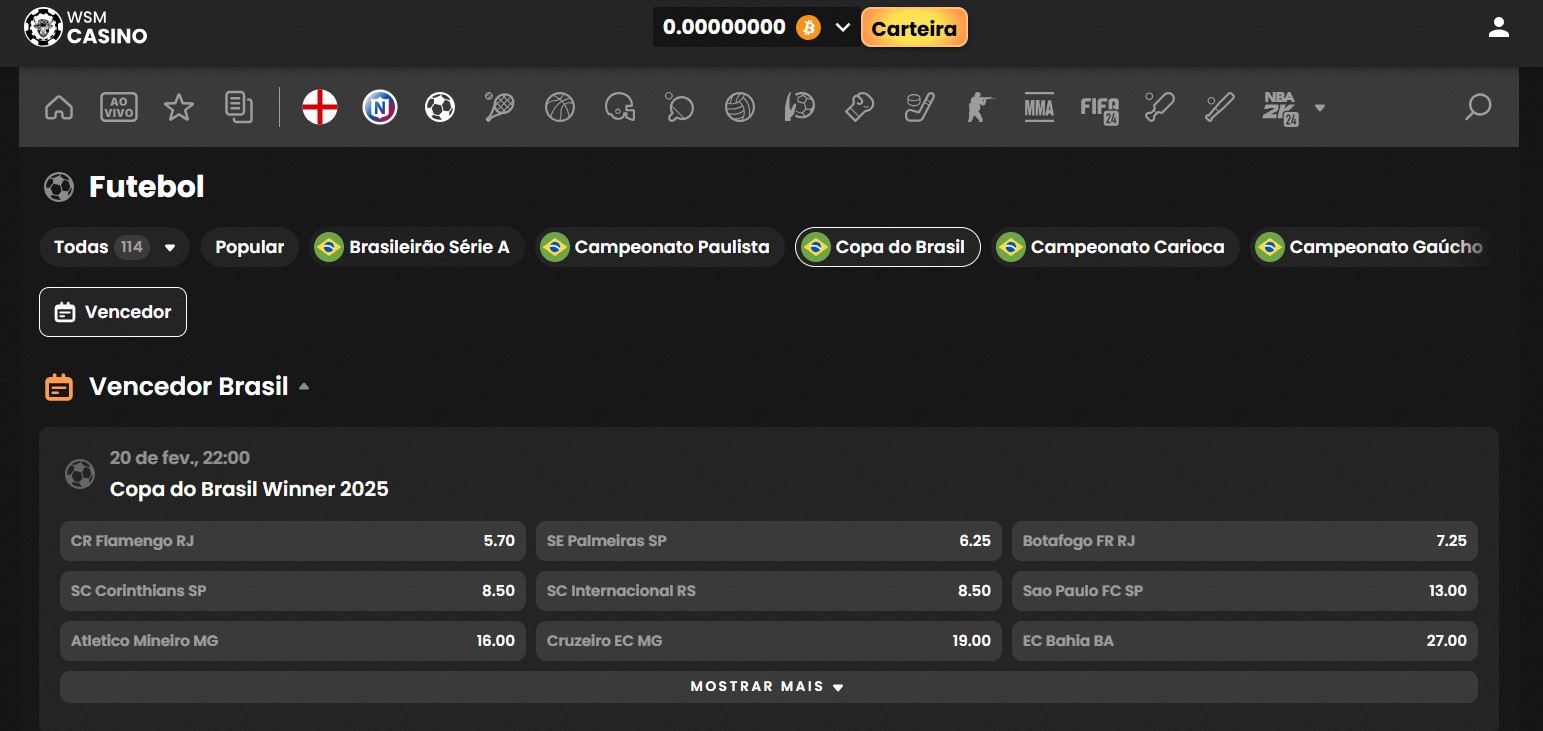 apostas esportivas WSM casino