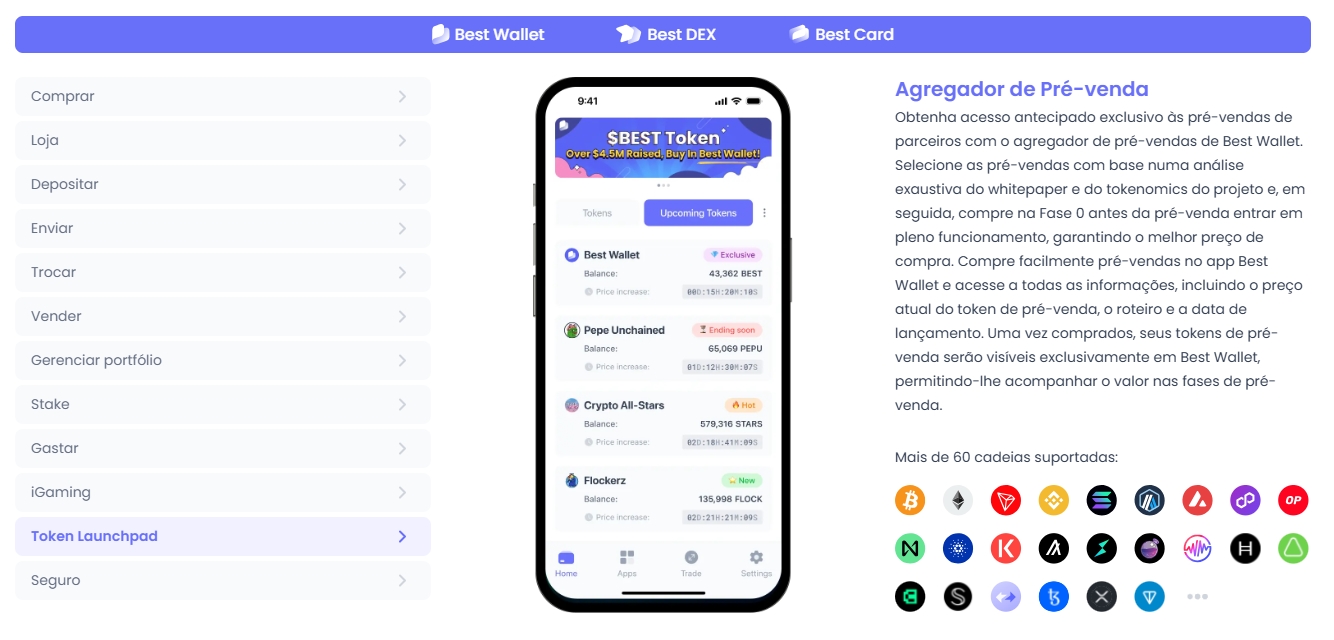 upcoming tokens da best wallet