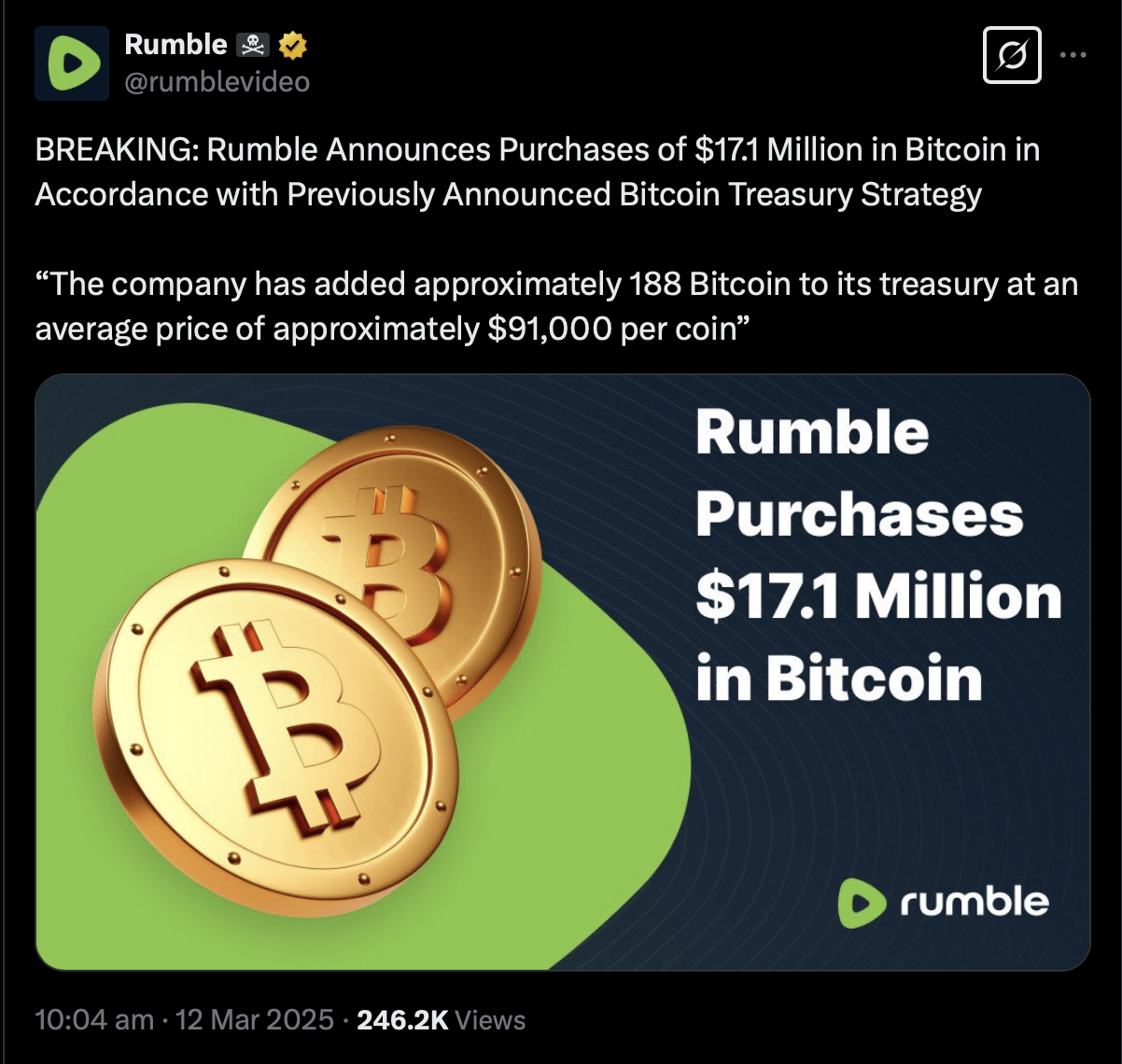Распространение Rumble.