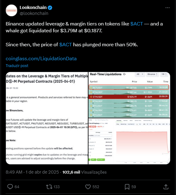 Binance muda regras