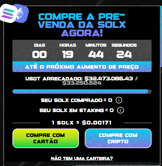 Pré-venda da Solaxy (SOLX)