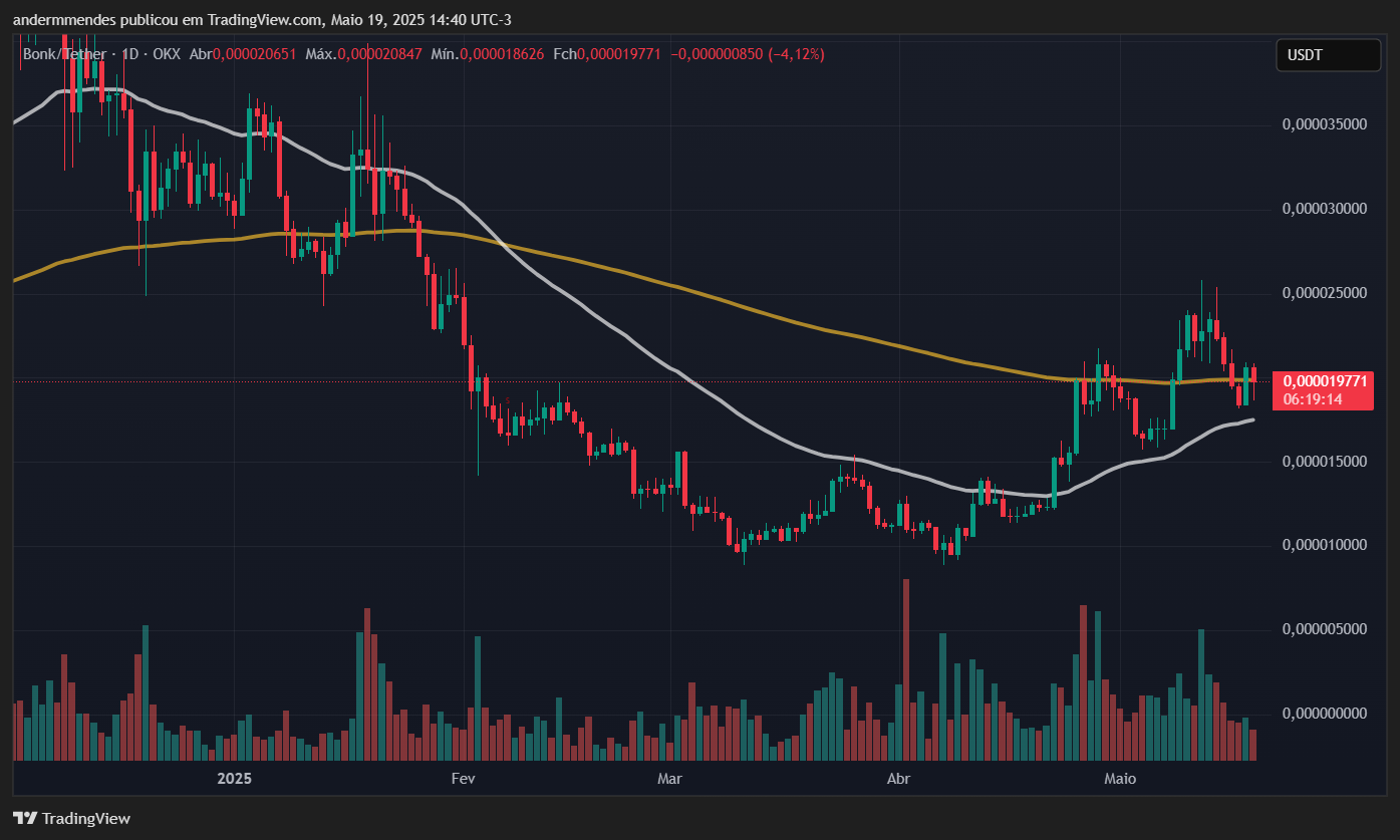 Gráfico da Bonk (BONK) no TradingView