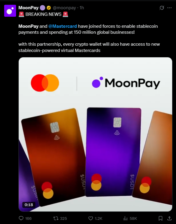 Mastercard e MoonPay
