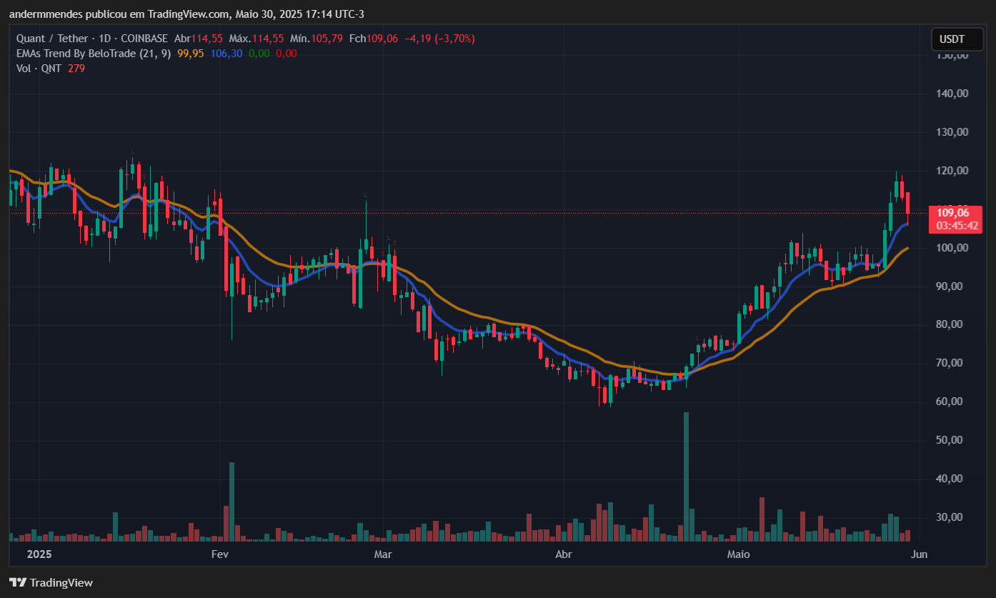 Gráfico do Quant (QNT) no TradingView