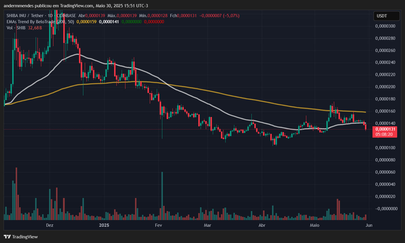 Gráfico da Shiba Inu (SHIB) no TradingView