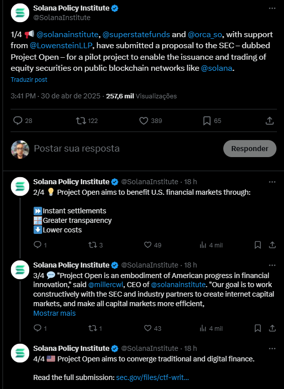 Solana quer negociar ações on-chain
