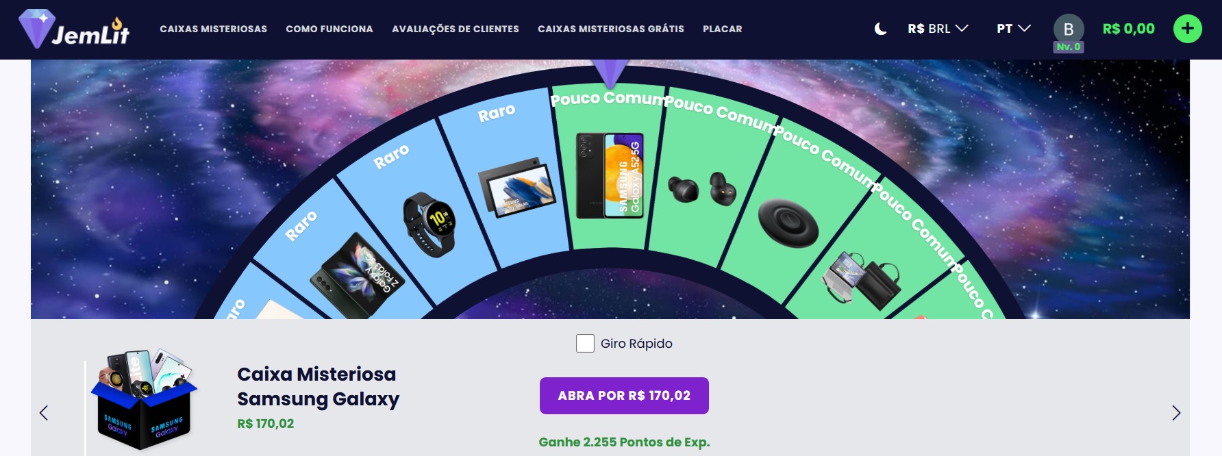 Comprar caixa misteriosa