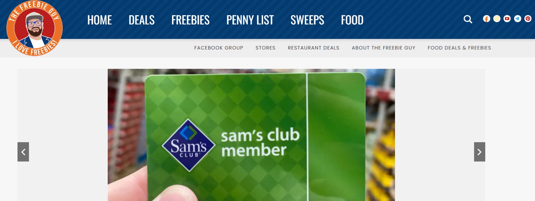 site de sorteios e premios freebie guy