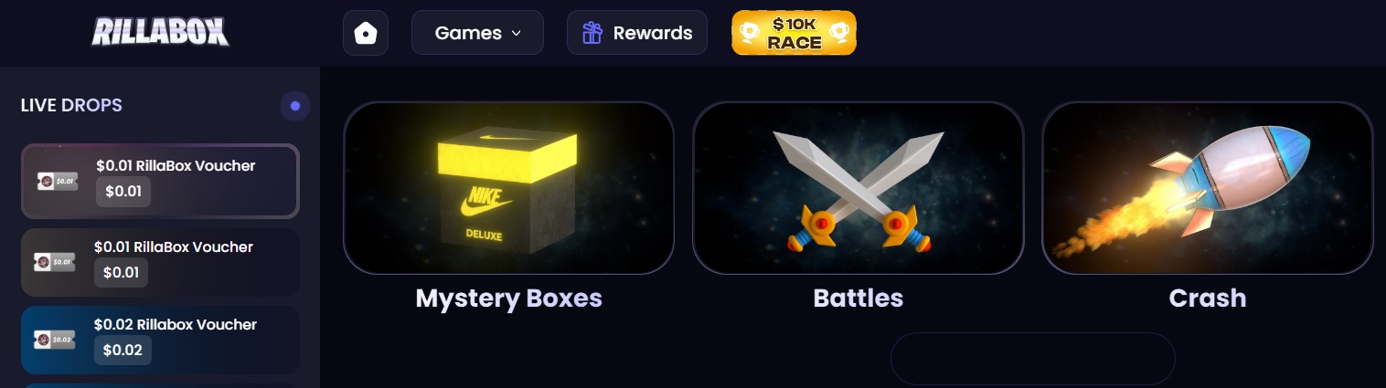 site da rillabox para box surpresa