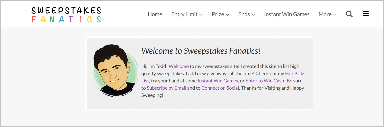 site da plataforma sweepstakes