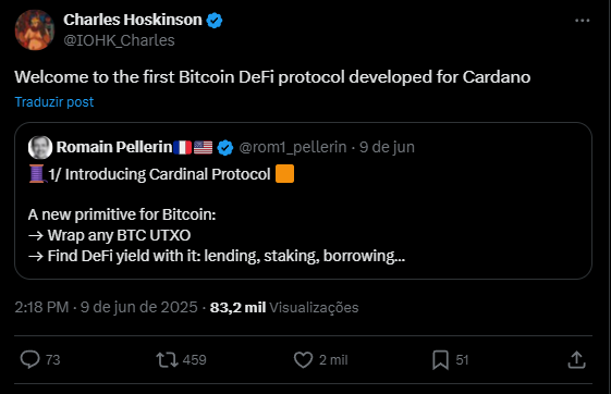 Cardano DeFi Bitcoin