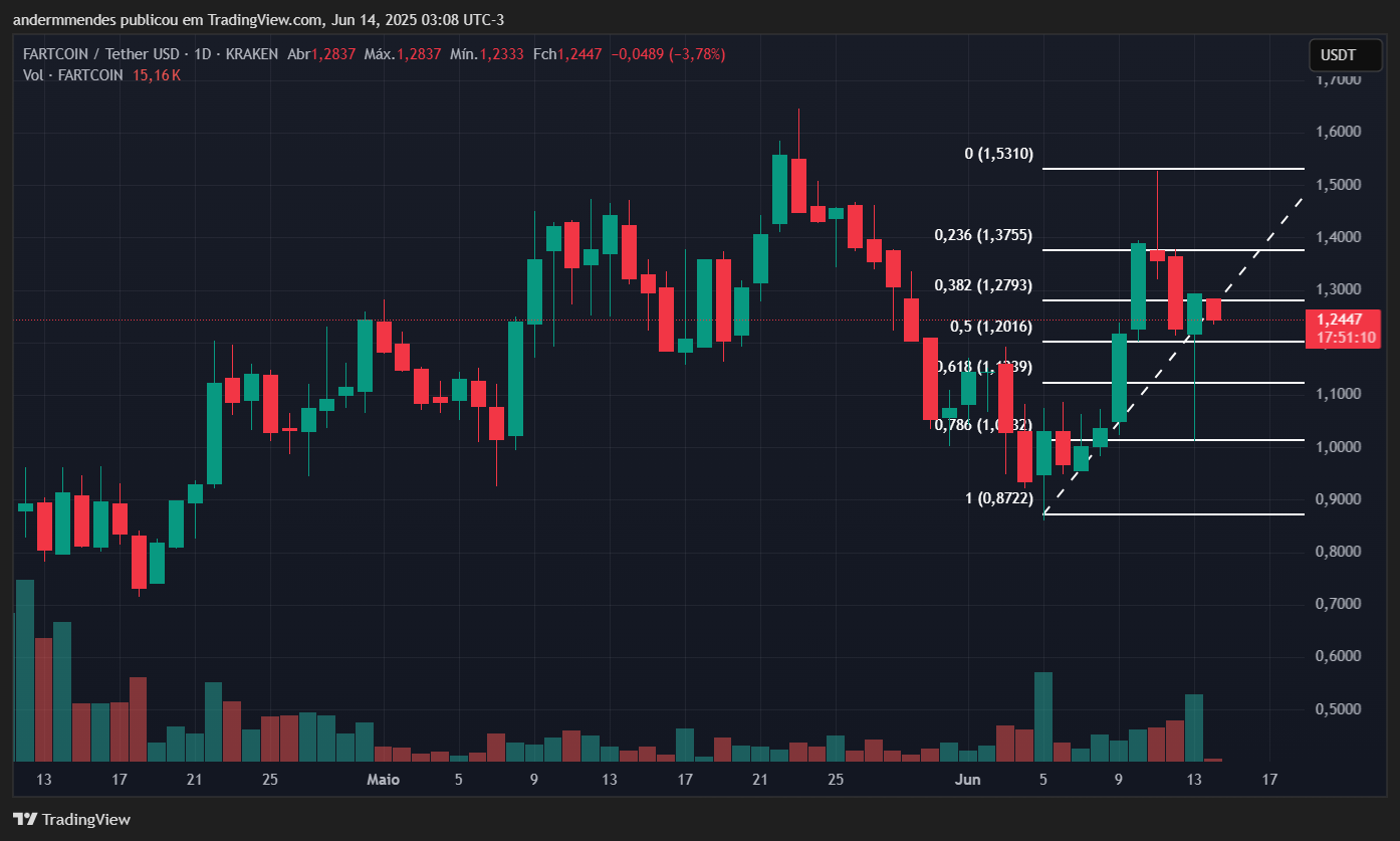 Gráfico da FARTCOIN no TradingView